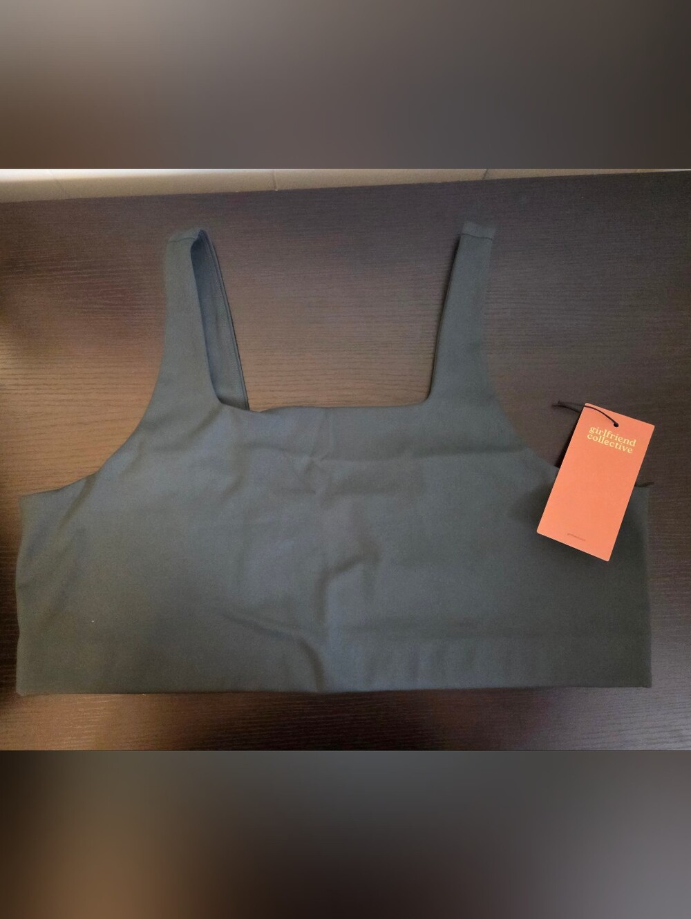 Girlfriend Collective Tommy Cropped Bra Green Size 4XL NWT Square Neck